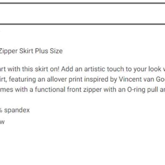 Hot topic NWT size 4 (26W) Starry Night O-Ring Zipper Skirt Plus Size - Picture 6 of 6